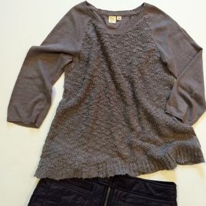 Anthropologie Yellow Bird Boucle Front Sweater